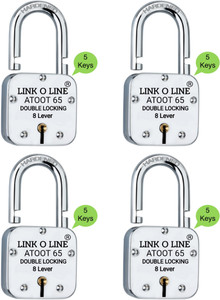 LINK O LINE ATOOT 65 (PK-4) with 5 KEYS EACH, HARDENED SHACKLE, DOUBLE ...