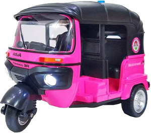 Desi Videsi Die-Cast Metal Auto Rickshaw Toys Pull Back Action Bump ...