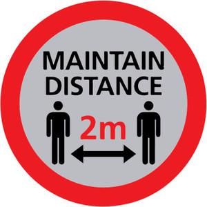 VVWV MAINTAIN DISTANCE SIGN STICKER Emergency Sign Price in India - Buy ...