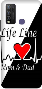 PRINTVEESTA Back Cover for Vivo Y30 Life line, mom dad, motivational ...
