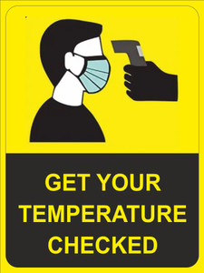 CREATIVE ADVERTISERS | TEMPERATURE CHECKED Emergency Sign Price in ...