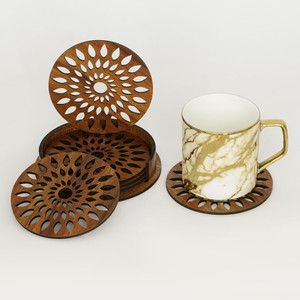 CAPIO ART Round Reversible Wood Coaster Set - Buy CAPIO ART Round ...