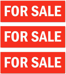 Mindcraftz For Sale Sign Board Pack of 3 Red color Emergency Sign Price ...