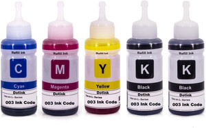 Refill Ink For Black + Tri Color Combo Pack Ink Bottle - Refill Ink ...