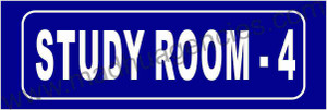 Study Sign Board madhusigns Blue color 3mm Form sheet -Study Room - 4 School Signboard ...