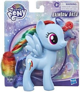 MY LITTLE PONY Toy 6-Inch Rainbow Dash, Blue Pony Figure with Rooted ...