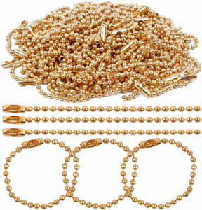 DIY Crafts Gold Ball Chains, 100mm Long Bead Connector Clasp Tag ...