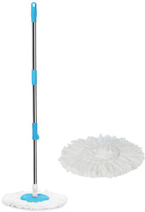 TOPREDO 360° Rotate Universal Mop Rod | Plastic and Steel Handle| with ...