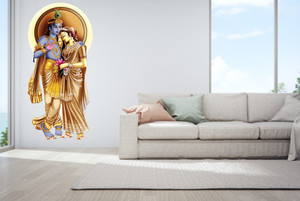 Radha Rani Stickers Ocean Decore 60 cm radha krishna 3d wall stickers Self Adhesive Sticker ...