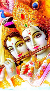 ANSHUL INTERNET 45.72 cm RADHA KRISHNA WITH MURLI Self Adhesive Sticker ...