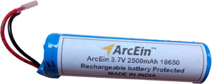 ArcEin 3.7V 2500mAh Protected Rechargeable Pack Compatible with led ...