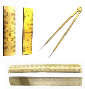 Flipkart.com | M I Enterprises Brass Scale Patwari Scale Pocket Scale 2 ...