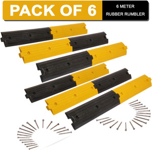 Ladwa 12 Piece, 12 Mtrs Rubber Rumblers Safety Speed Breaker in Black ...