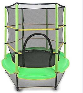 55-Inch Trampoline For Kids With Safety Enclosure & Jumping Mat - Indoor/Outdoor Fun