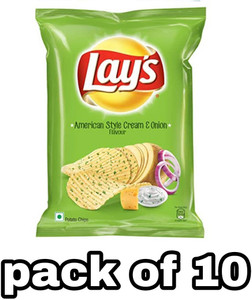 Lay's Cream and onion chips pack of 10 Chips Price in India - Buy Lay's ...