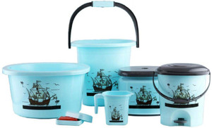 AMAZE ACTIONWARE Bathroom Set of 6 Pieces with Bucket, Mug, Patla ...