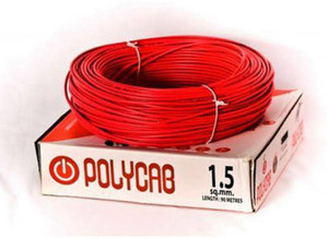 Polycab Pvc Box Polycab Pvc 1.5 sq/mm Red 90 m Wire Price in India - Buy Polycab Pvc 1. ...