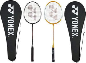 YONEX GR Black, Yellow Strung Badminton Racquet - Buy YONEX GR Black ...