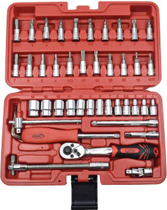 Venus Venus S-46 Chrome Vanadium Steel Square Drive Socket Set (Silver ...