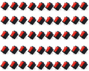 Electronic Spices (50psc) Small Mini On/Off Rocker Switch Snap-in 2-Pin ...