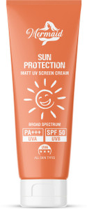 Mermaid Sunscreen - SPF 50 PA+++ Sun Protection Lotion, with Zinc Oxide ...