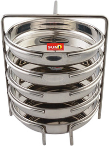 Support à Idlis En Acier Inoxydable - 4 Plaques (16 Moules) - Pour Autocuiseur - Pour Idlis, Dhoklas, Momos...