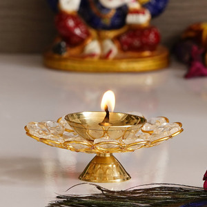Giftonia Crystal Akhand Diya Oil Puja Lamp Crystal Table Diya Price in ...