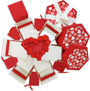 DecuT 3 Layered Romantic Handmade Explosion Box for Birthday Love ...