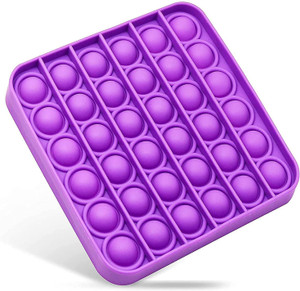 FLICK IN Pack of 1 Square Pop It Fidget Toys, Silicone Push Pop Squeeze ...