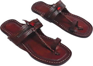 Sandales Kolhapuri Pour Femme En Cuir Souple - Style Ethnique Et Contemporain - Artisanat Indien Fait Main
