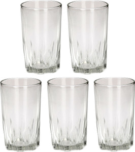 1st Time (Pack of 5) Transparent Clear Water Glass, Set Of 5, 200 ML ...