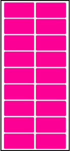 CLAPPERZZ Neon Sticker Rectangle Labels Sheets Self-adhesive Paper ...