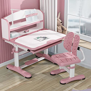 StarAndDaisy Smart Kids Multifunctional Wood Study Table and Chair/LED ...