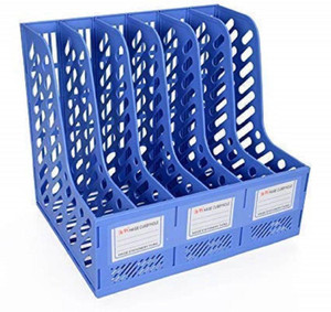 Flipkart.com | KRISHZONE 6 Compartments Plastic File Rack Paper Holder ...