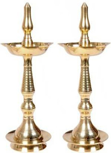 QWICK CLICK Brass Table Diya Set Brass (Pack of 2) Table Diya Price in ...