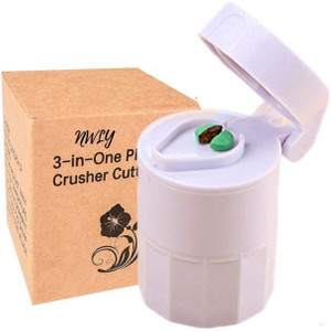 NWLY TABLET CUTTER 3 in 1 Manual Cutter , Storage , Grinder Grinder F ...