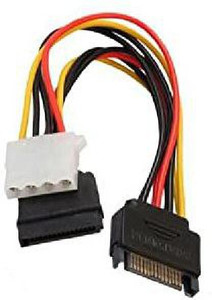15 Pin SATA To 15 Pin Female + 4 Pin IDE Y Splitter Power Cable – 7.5 Inch Adapter 1 thumbnail image