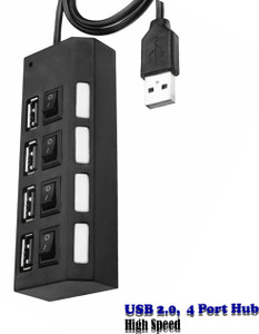 Zohlo 4 Port Power On/Off Switch LED Hub USB Hub High Speed with on/Off ...