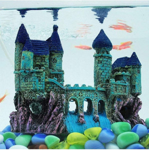 Mistletoe Aquarium small Castle Fish Beautiful Aquarium Decoration (16 ...