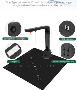 VMAXTEL CMOS Sd-2000 High Speed Document Camera Ocr A4 Foldable Scanner ...