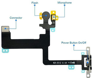 Elyon Design Power On/Off Button With Flash Light for Apple iPhone 6G ...
