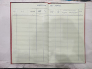 R K SALES Register for adult workers R K Register for Adult Workers, 50 ...