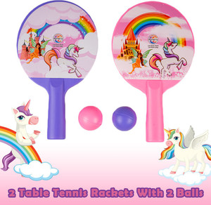 RATNA'S Table Tennis Jr Unicorn Printed Racket Set with 2 Balls (2052 ...