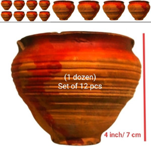 M/S Raja Dey Pack of 12 Terracotta, Pottery Clay/mud cup glass Price in ...