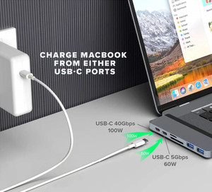 Triangle Ant ™7-IN-1 Adapter HUB Type-C to Thunderbolt 3 100W PD, 3X ...