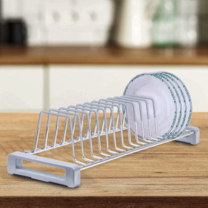 Plantex Utensil Kitchen Rack Steel Stainless Steel Saucer Stand for ...