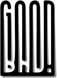 IRIS Decore GOOD BAD Plaque Cutout Ready to Hang Home Office Decor Wall ...