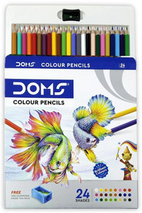 Flipkart.com | DOMS D24 Triangular Shape Color Pencils Shaped Color ...