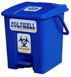 POLYWELL 20L Plastic House Hold Grade Pedal Dustbin- PW10P Plastic ...