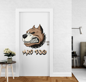 Design Zoo Mad Dog Medium Self Adhesive Sticker Price in India - Buy ...